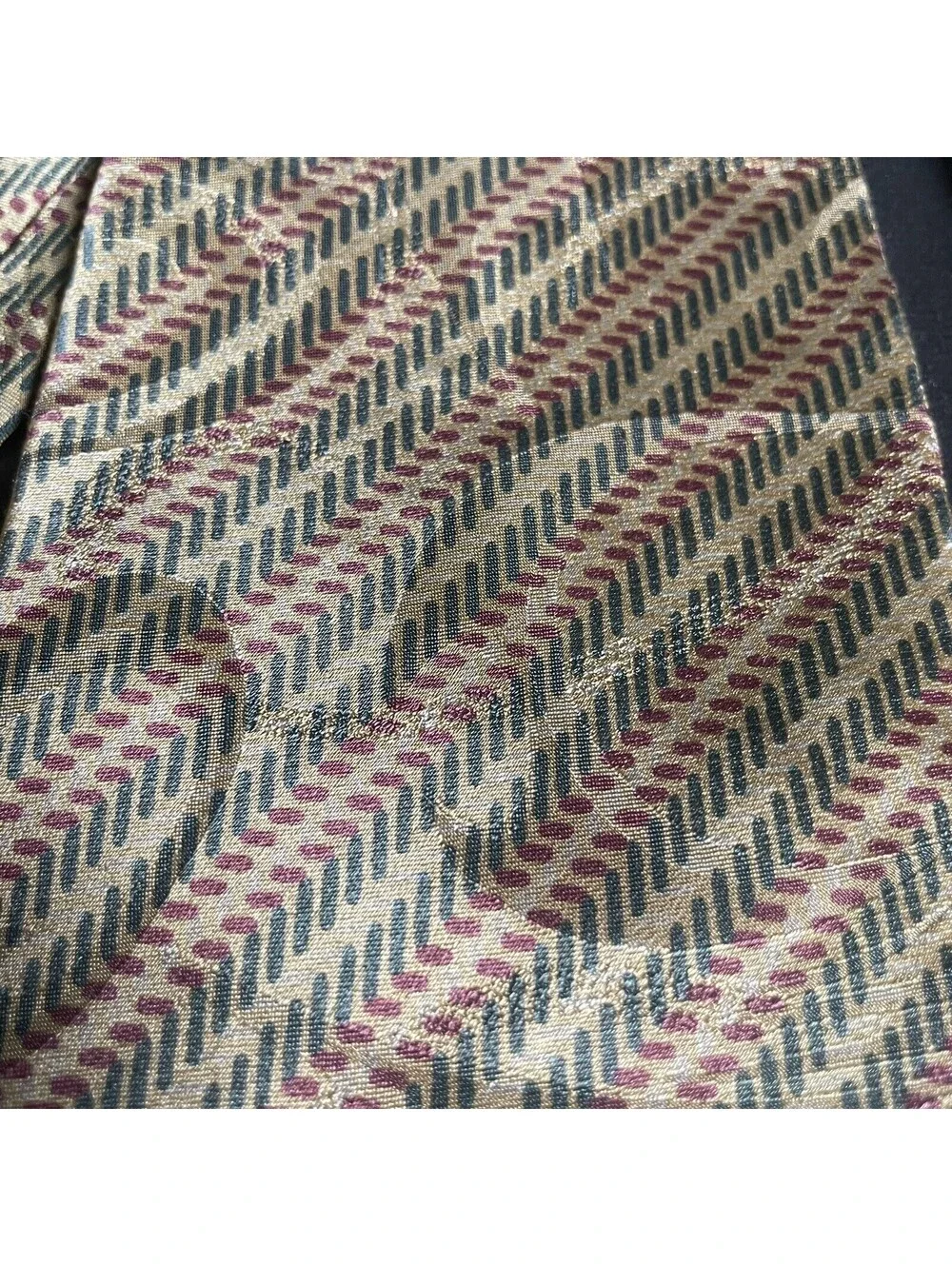 2 Vintage Men’s Neck Ties Orange & Tan 2pc Brooks Brothers 1990s Necktie